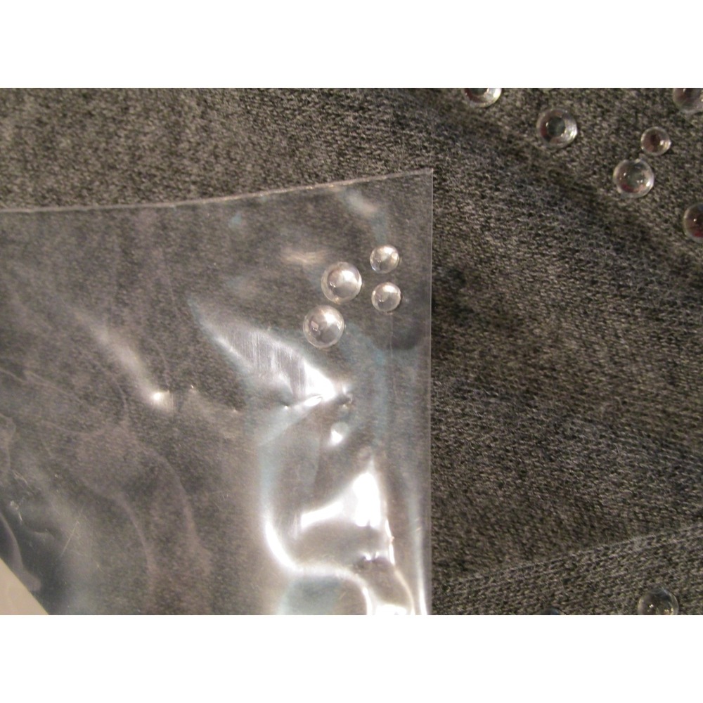 NWT QUACKER FACTORY Pullover Tunic Sweater Women Plus 3X Gray Studs Rhinestones - Picture 14 of 16